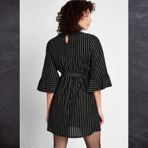 Black ModCloth Metallic Chevron Dress - Picture 2 of 2